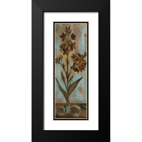 Monsoon Florals II Black Modern Wood Framed Art Print with Double Matting by Vassileva, Silvia