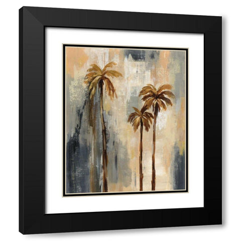 Palm Trees I Black Modern Wood Framed Art Print with Double Matting by Vassileva, Silvia