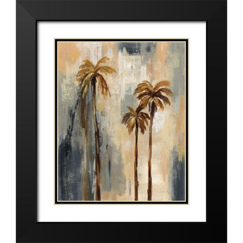 Palm Trees I Black Modern Wood Framed Art Print with Double Matting by Vassileva, Silvia