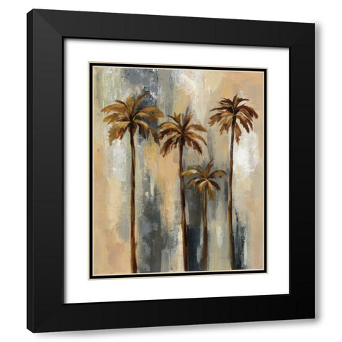Palm Trees II Black Modern Wood Framed Art Print with Double Matting by Vassileva, Silvia