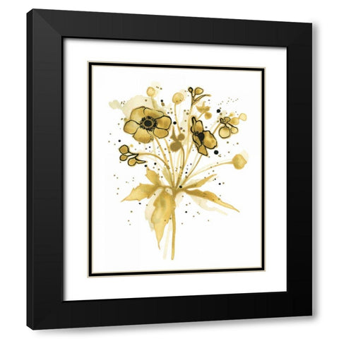 Celebration d Or I with Gray Black Modern Wood Framed Art Print with Double Matting by Novak, Shirley