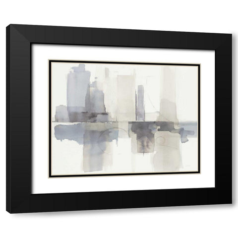 Improvisation II Gray Crop Black Modern Wood Framed Art Print with Double Matting by Schick, Mike