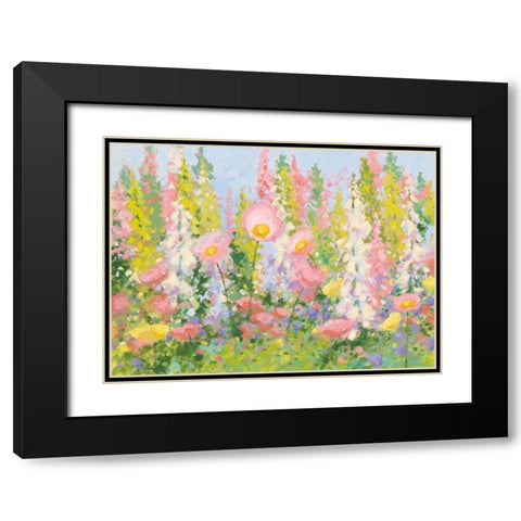 Garden Pastels I Blue Sky Black Modern Wood Framed Art Print with Double Matting by Novak, Shirley