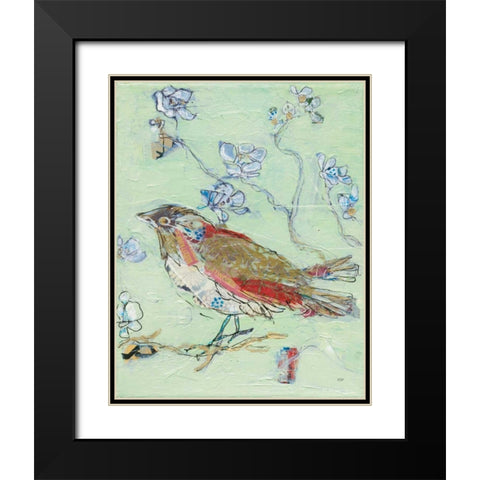 Sea Foam Bird Black Modern Wood Framed Art Print with Double Matting by Day, Kellie