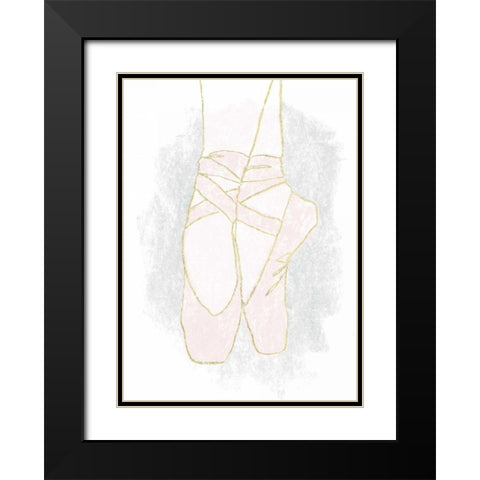 On Pointe I Black Modern Wood Framed Art Print with Double Matting by Hershey, Moira