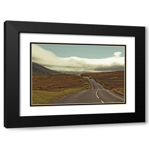 The Open Road Crop Black Modern Wood Framed Art Print with Double Matting by Bevan, Keri
