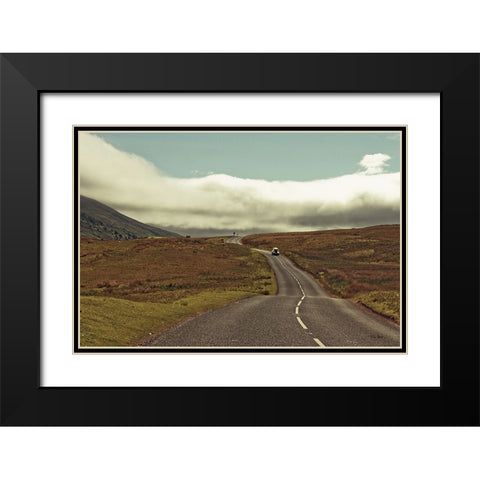 The Open Road Crop Black Modern Wood Framed Art Print with Double Matting by Bevan, Keri