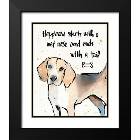 Strike a Paws IV Black Modern Wood Framed Art Print with Double Matting by Tavoletti, Anne
