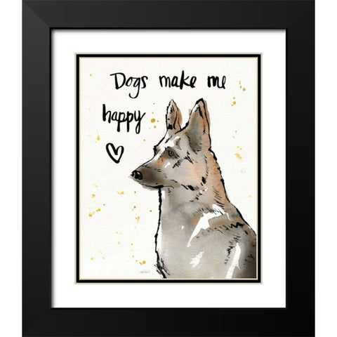 Strike a Paws VIII Black Modern Wood Framed Art Print with Double Matting by Tavoletti, Anne