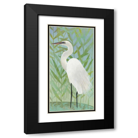 Egret by the Shore II Black Modern Wood Framed Art Print with Double Matting by Lovell, Kathrine