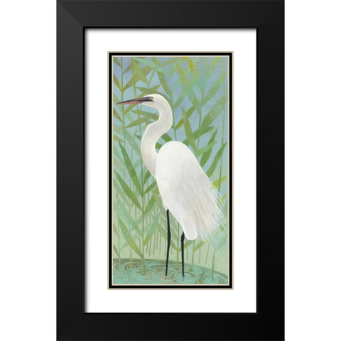 Egret by the Shore II Black Modern Wood Framed Art Print with Double Matting by Lovell, Kathrine