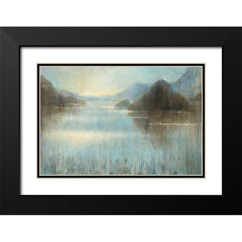 Through the Mist Crop Black Modern Wood Framed Art Print with Double Matting by Nai, Danhui