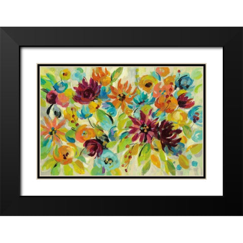 Autumn Joy Black Modern Wood Framed Art Print with Double Matting by Vassileva, Silvia