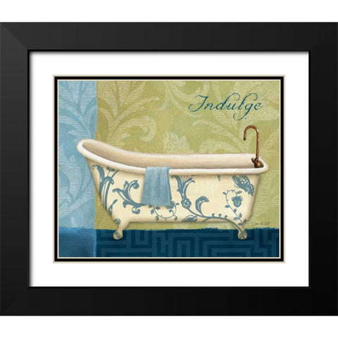 Blue Botanical Bath I Black Modern Wood Framed Art Print with Double Matting by Audit, Lisa