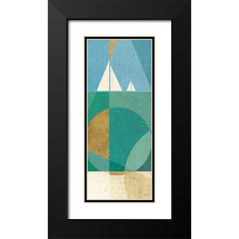 Seascape III Black Modern Wood Framed Art Print with Double Matting by Charron, Veronique