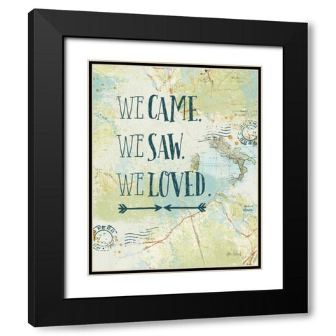 Map Sentiments III Black Modern Wood Framed Art Print with Double Matting by Pertiet, Katie