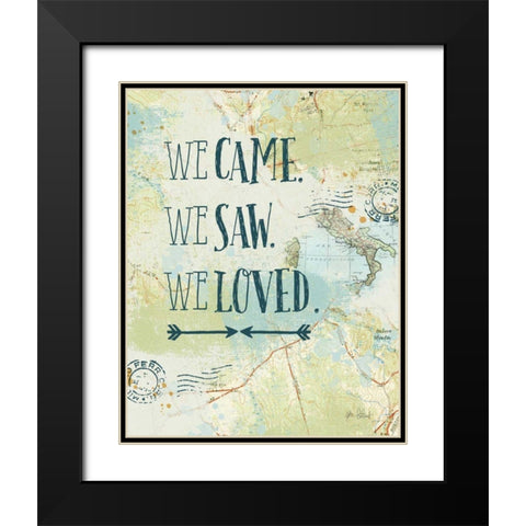 Map Sentiments III Black Modern Wood Framed Art Print with Double Matting by Pertiet, Katie