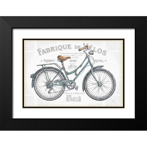 Bicycles I Black Modern Wood Framed Art Print with Double Matting by Brissonnet, Daphne