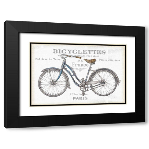 Bicycles II Black Modern Wood Framed Art Print with Double Matting by Brissonnet, Daphne