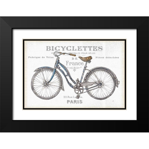 Bicycles II Black Modern Wood Framed Art Print with Double Matting by Brissonnet, Daphne