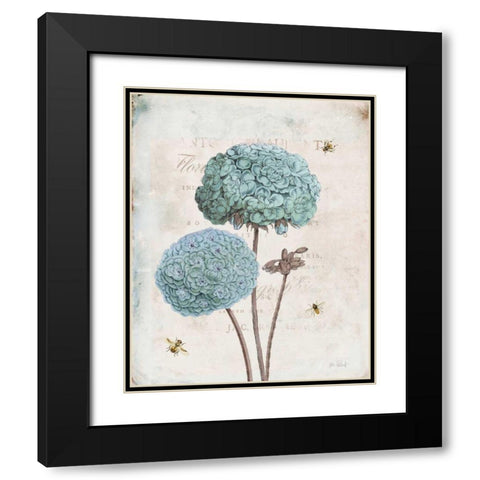Geranium Study II Black Modern Wood Framed Art Print with Double Matting by Pertiet, Katie