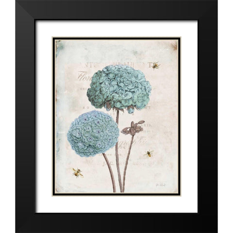 Geranium Study II Black Modern Wood Framed Art Print with Double Matting by Pertiet, Katie