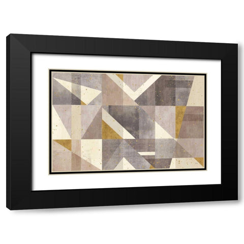 Framework I Black Modern Wood Framed Art Print with Double Matting by Charron, Veronique
