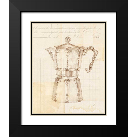 Authentic Coffee III Black Modern Wood Framed Art Print with Double Matting by Brissonnet, Daphne