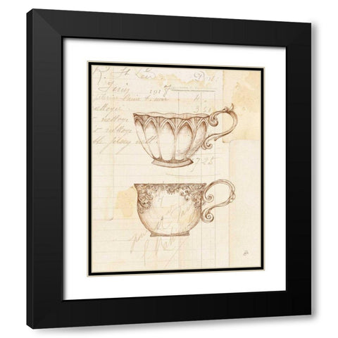 Authentic Coffee V Black Modern Wood Framed Art Print with Double Matting by Brissonnet, Daphne