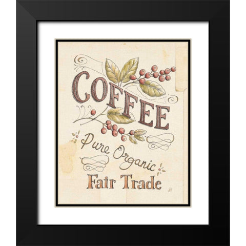 Authentic Coffee VI Black Modern Wood Framed Art Print with Double Matting by Brissonnet, Daphne