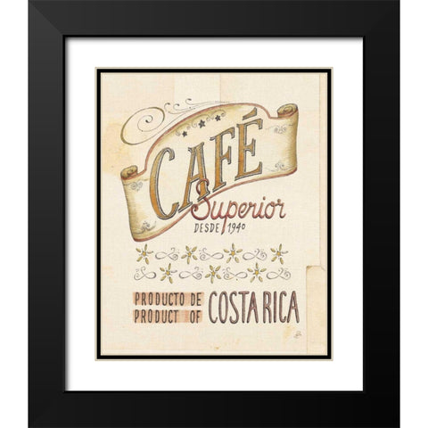 Authentic Coffee VIII Black Modern Wood Framed Art Print with Double Matting by Brissonnet, Daphne