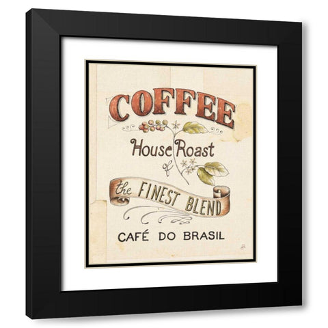 Authentic Coffee IX Black Modern Wood Framed Art Print with Double Matting by Brissonnet, Daphne