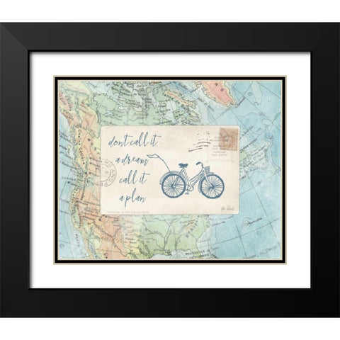 Travel Posts I Black Modern Wood Framed Art Print with Double Matting by Pertiet, Katie
