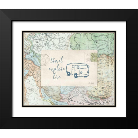 Travel Posts II Black Modern Wood Framed Art Print with Double Matting by Pertiet, Katie