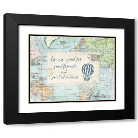 Travel Posts III Black Modern Wood Framed Art Print with Double Matting by Pertiet, Katie