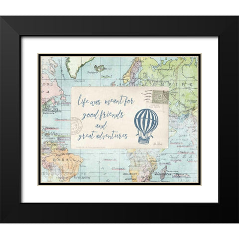 Travel Posts III Black Modern Wood Framed Art Print with Double Matting by Pertiet, Katie