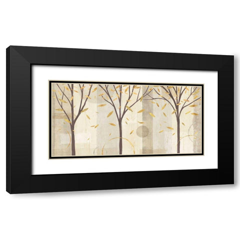 Watercolor Forest Gold I Black Modern Wood Framed Art Print with Double Matting by Charron, Veronique
