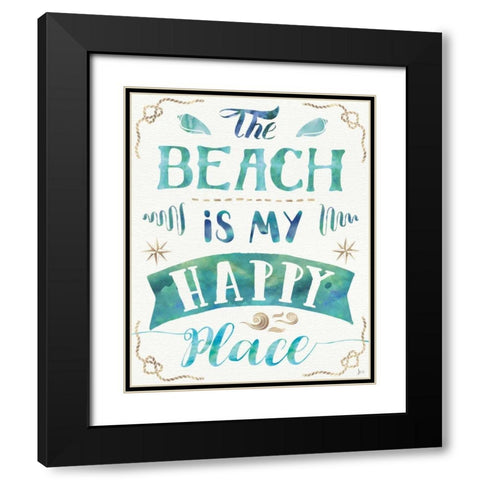 Love and the Beach II Black Modern Wood Framed Art Print with Double Matting by Aiken, Jess