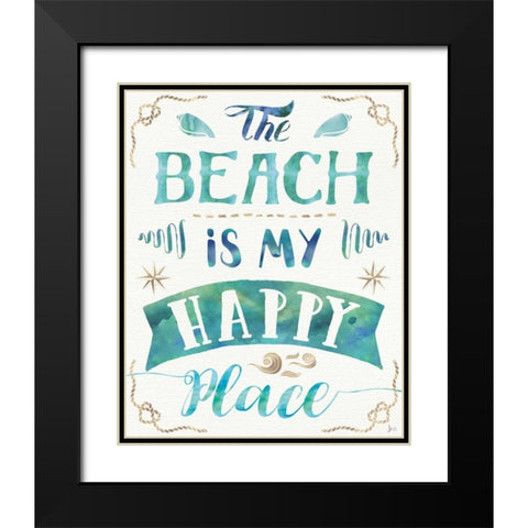 Love and the Beach II Black Modern Wood Framed Art Print with Double Matting by Aiken, Jess