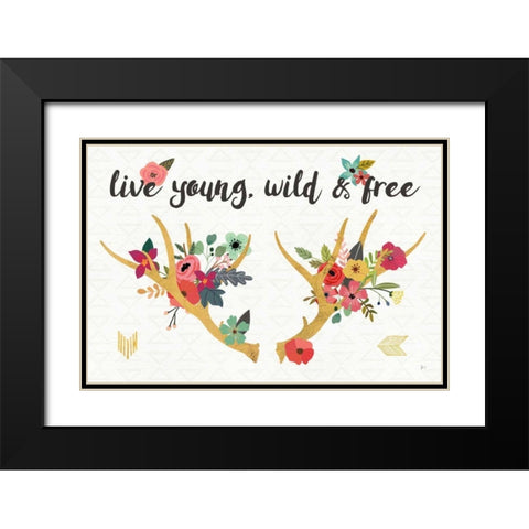 Boho Beauty III Black Modern Wood Framed Art Print with Double Matting by Aiken, Jess