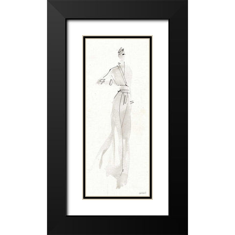 La Fashion IV Gray Black Modern Wood Framed Art Print with Double Matting by Tavoletti, Anne
