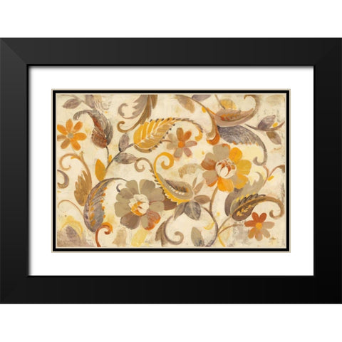 Autumn Garden Light Black Modern Wood Framed Art Print with Double Matting by Hristova, Albena