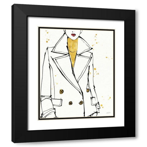 Fashion Strokes I Black Modern Wood Framed Art Print with Double Matting by Tavoletti, Anne