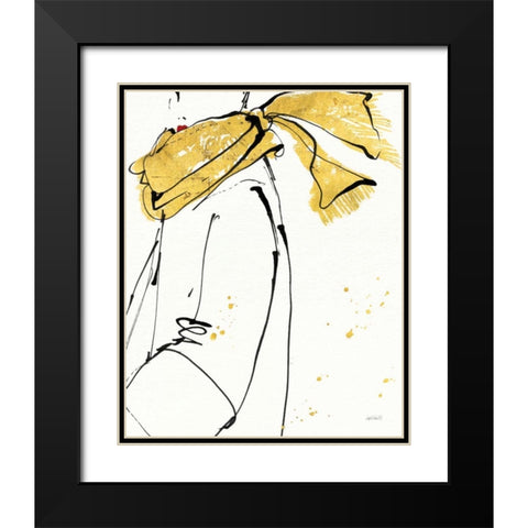 Fashion Strokes II Black Modern Wood Framed Art Print with Double Matting by Tavoletti, Anne