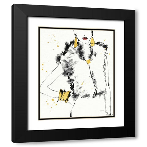 Fashion Strokes IV Black Modern Wood Framed Art Print with Double Matting by Tavoletti, Anne