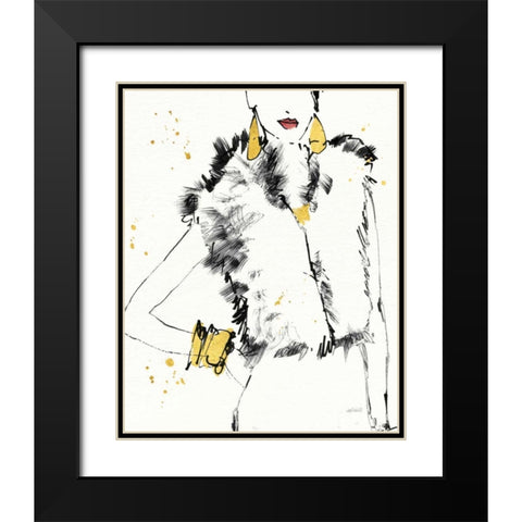 Fashion Strokes IV Black Modern Wood Framed Art Print with Double Matting by Tavoletti, Anne