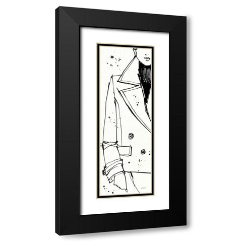 Fashion Strokes V Black Modern Wood Framed Art Print with Double Matting by Tavoletti, Anne