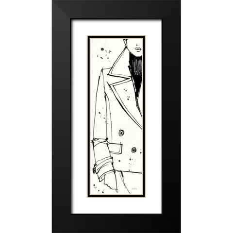 Fashion Strokes V Black Modern Wood Framed Art Print with Double Matting by Tavoletti, Anne