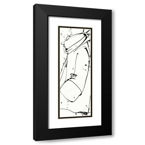 Fashion Strokes VI Black Modern Wood Framed Art Print with Double Matting by Tavoletti, Anne