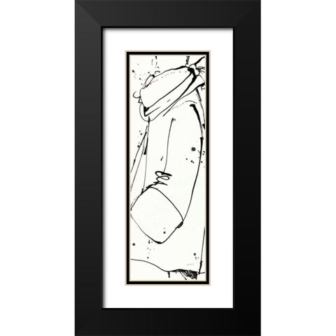 Fashion Strokes VI Black Modern Wood Framed Art Print with Double Matting by Tavoletti, Anne